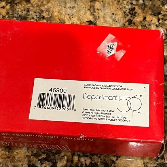 Vintage Construction Worker Uniform Christmas Ornament Department 56 - Picture 5 of 5